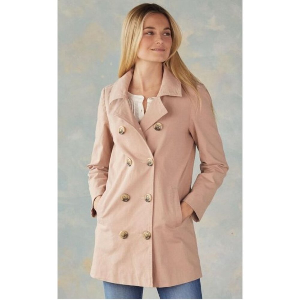 Sundance Fielding Peacoat Womens XS Petite Tan Minimalist Classic Preppy Casual